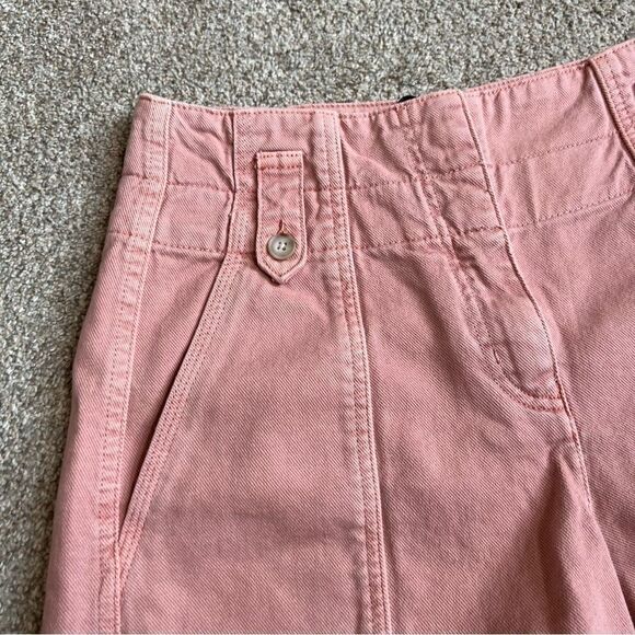 NEW Reiss pink washed mid rise denim shorts size 10 - Picture 3 of 9